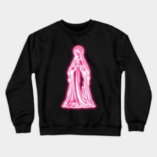 Pink Neon Virgin Mary Crewneck Sweatshirt